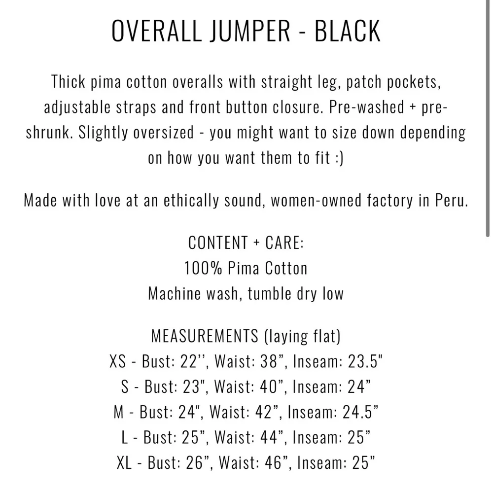 Black Wide-Leg Cotton Overalls